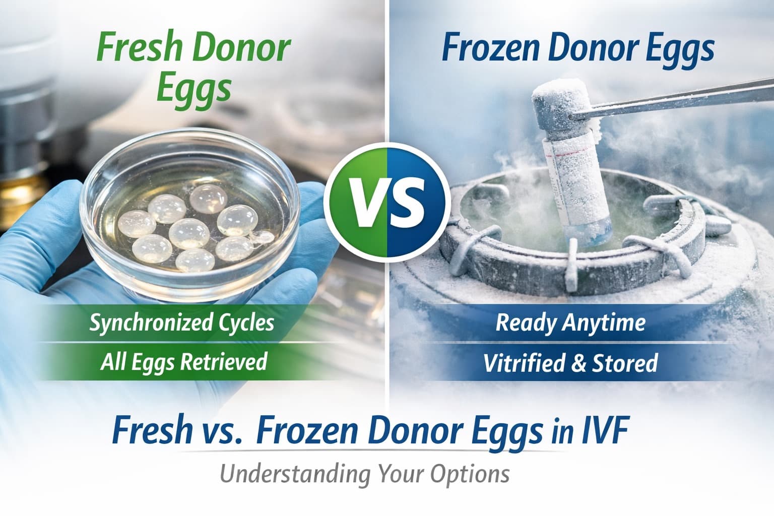 Vers vs. bevroren donoreicellen in IVF: welke optie is beter?